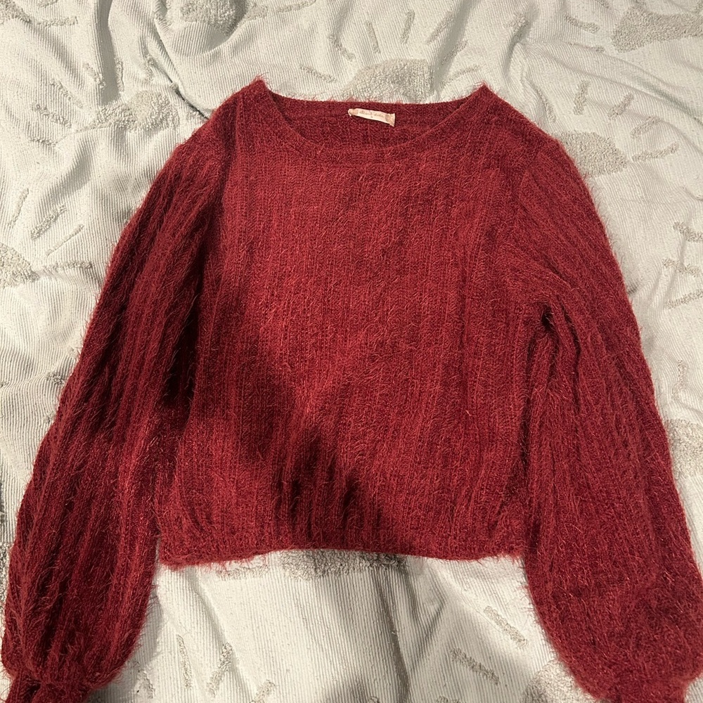 Altar’d State Burgundy Textured Sweater